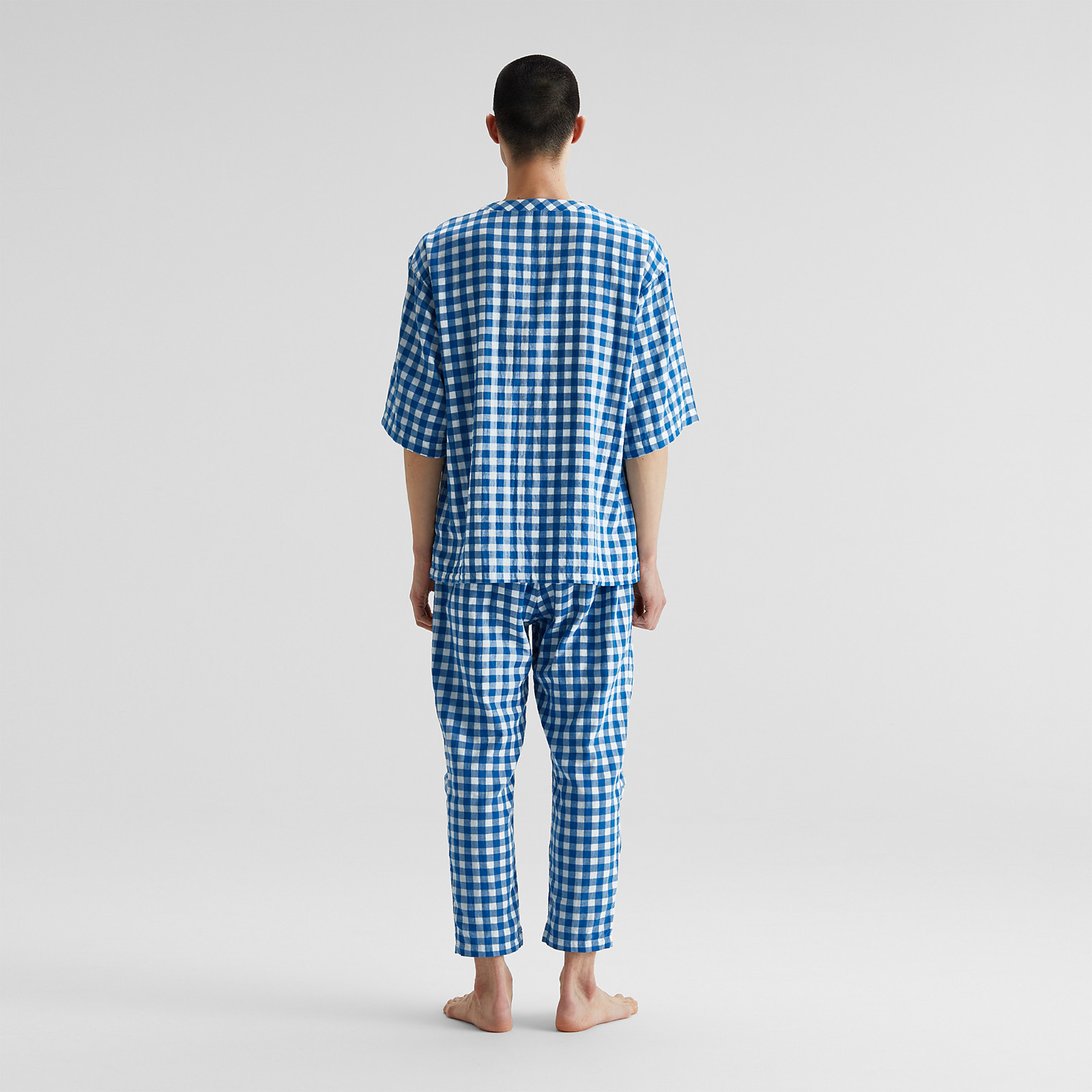Cotton Gingham Double Gauze Pajamas