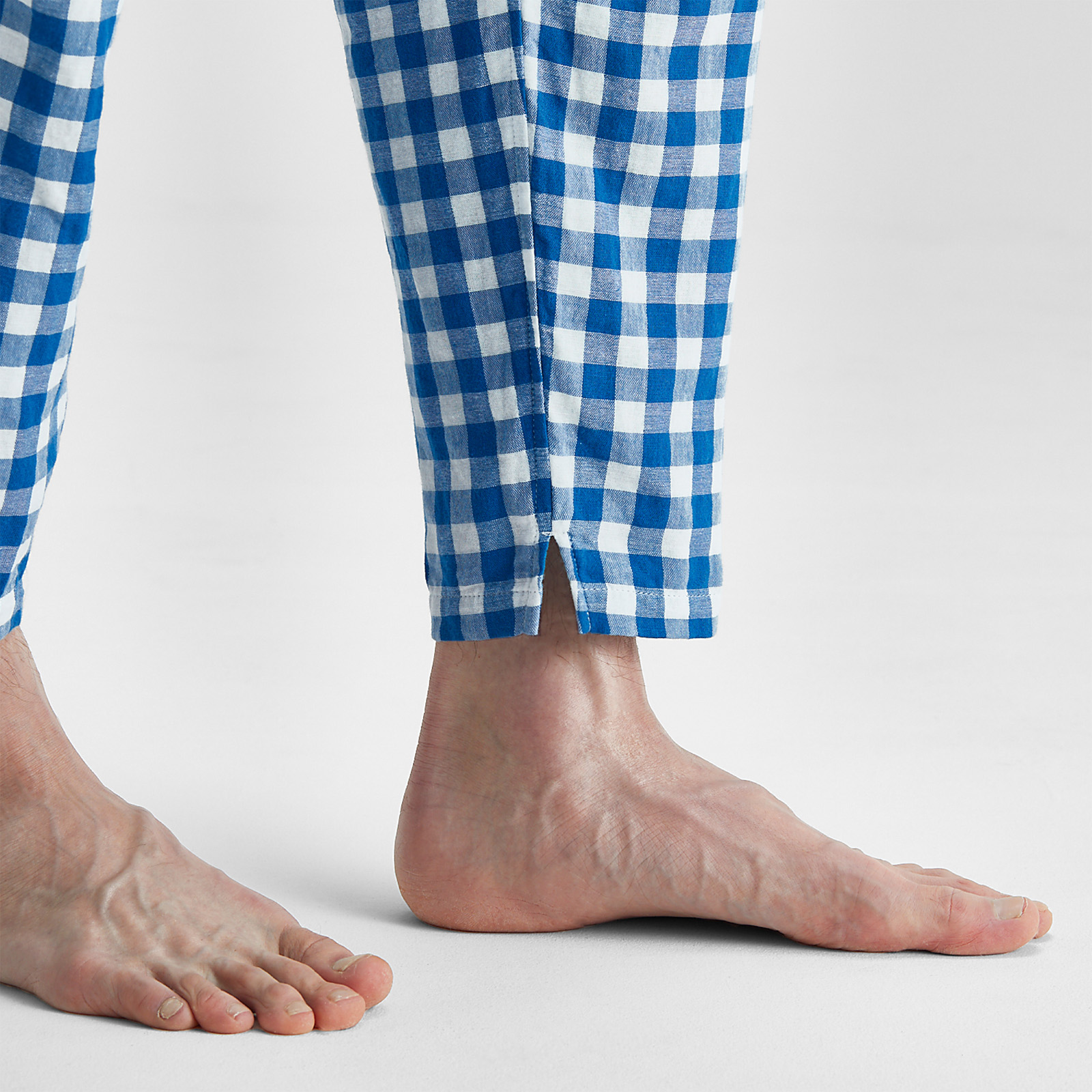 Cotton Gingham Double Gauze Pajamas