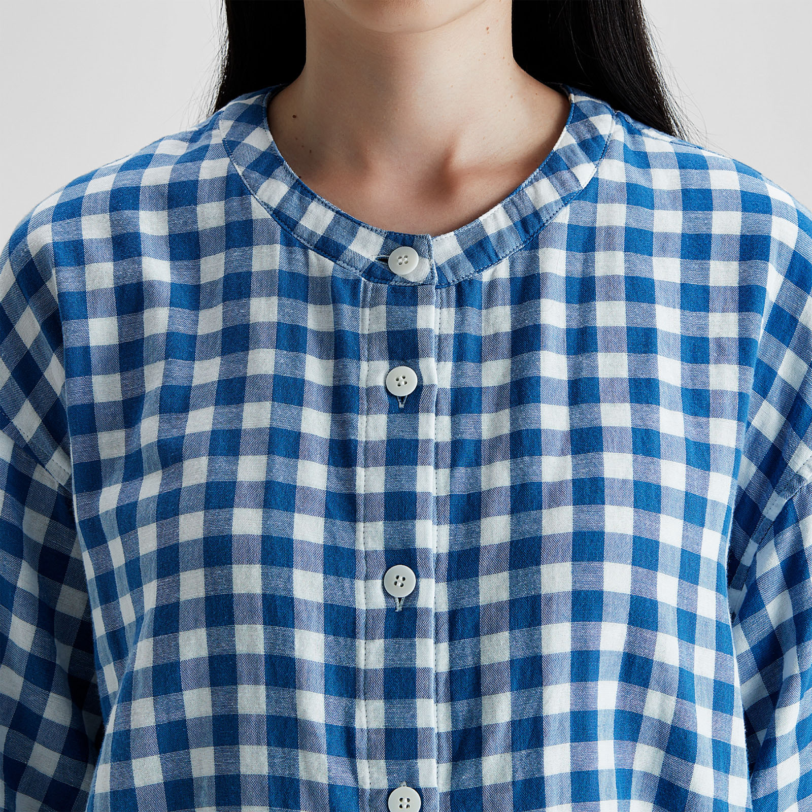 Cotton Gingham Double Gauze Pajamas