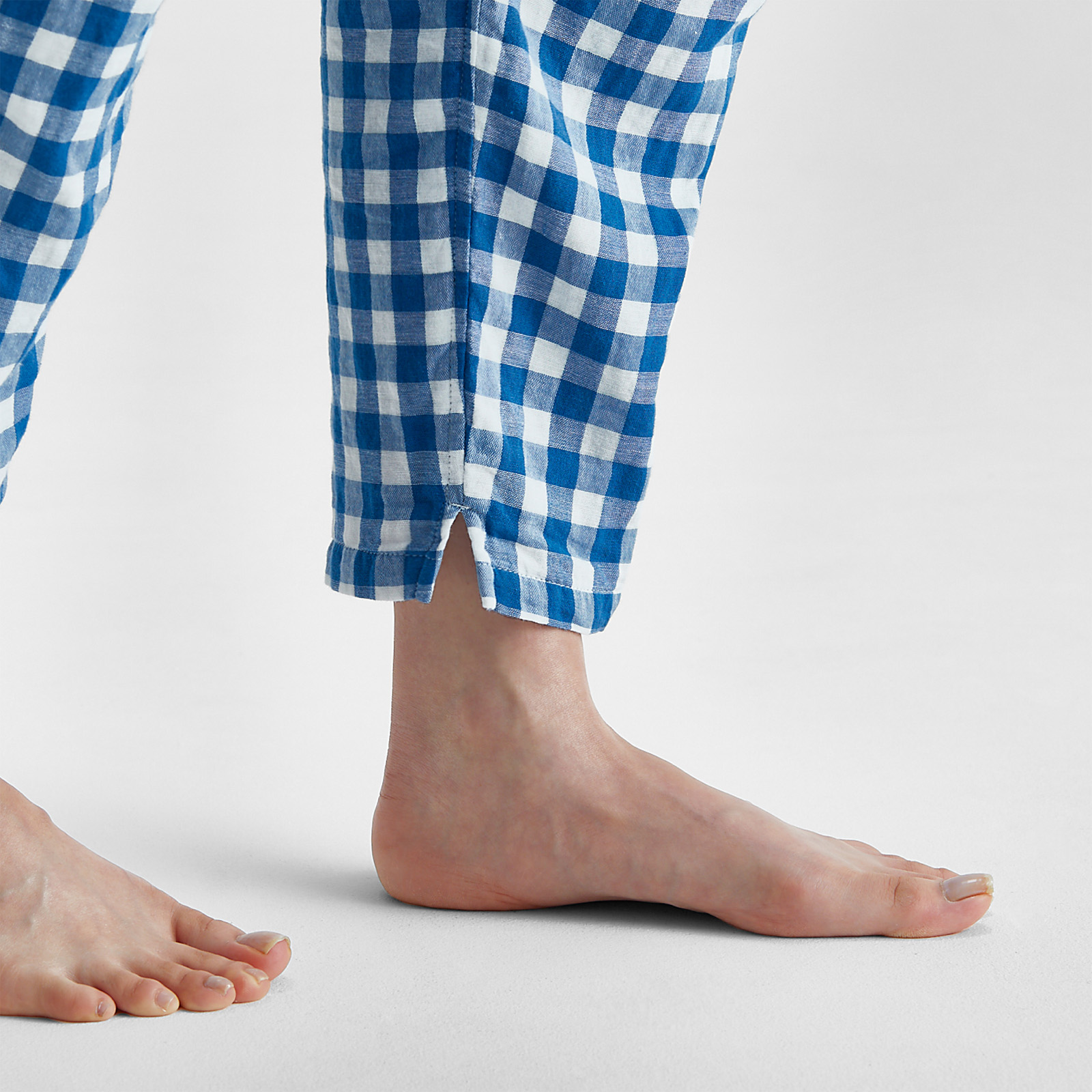 Cotton Gingham Double Gauze Pajamas